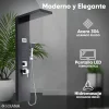 Regadera Panel de Ducha Modelo Young con Panel LED Regadera de Mano Salida de Agua Modo Lluvia e Hidromasaje