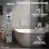 Regadera Panel de Ducha Modelo Petra Plus con Panel LED Regadera de Mano Salida de Agua Modo Lluvia e Hidromasaje