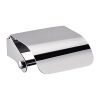 Sujetador Porta Rollo de Papel Higiénico de Acero Inoxidable Modelo Begonia Color Negro con Tapa Protectora Contra Agua