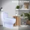 Inodoro / Taza De Baño Cerámica a 1 Pieza Solana TT7923 Montada Sobre Piso De 67x38x70 Cm / Alta Densidad A Prueba De Gérmenes Con Botón Doble Descarga de Agua