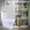 Inodoro / Taza De Baño Cerámica a 1 Pieza Solana TT7924 Montada Sobre Piso De 68x36x76 Cm / Alta Densidad A Prueba De Gérmenes Con Botón Doble Descarga de Agua