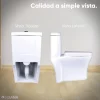 Inodoro / Taza De Baño Cerámica a 1 Pieza Solana TT7924 Montada Sobre Piso De 68x36x76 Cm / Alta Densidad A Prueba De Gérmenes Con Botón Doble Descarga de Agua